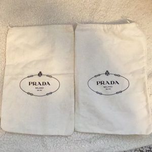 Two Small PRADA dust bags for shoes 👠